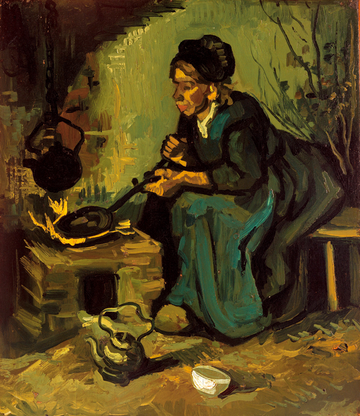  文森特·威廉·梵高  Vincent Willen Van Gogh —— 生火的农妇